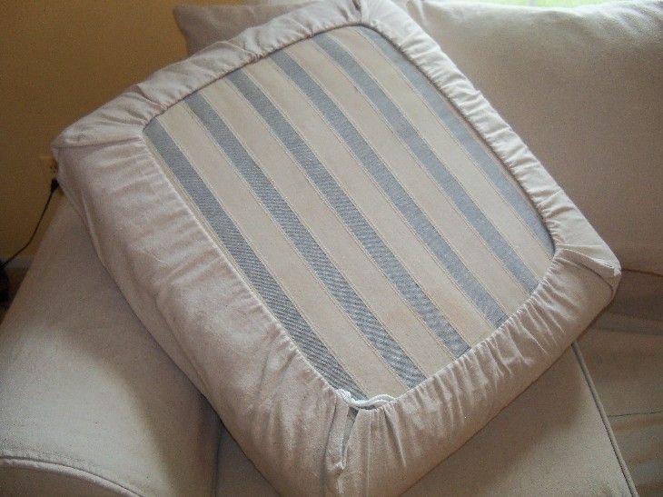 Easy Diy Drawstring Seat Cushion Cover Kovi - Removable Chair Seat Covers Diy